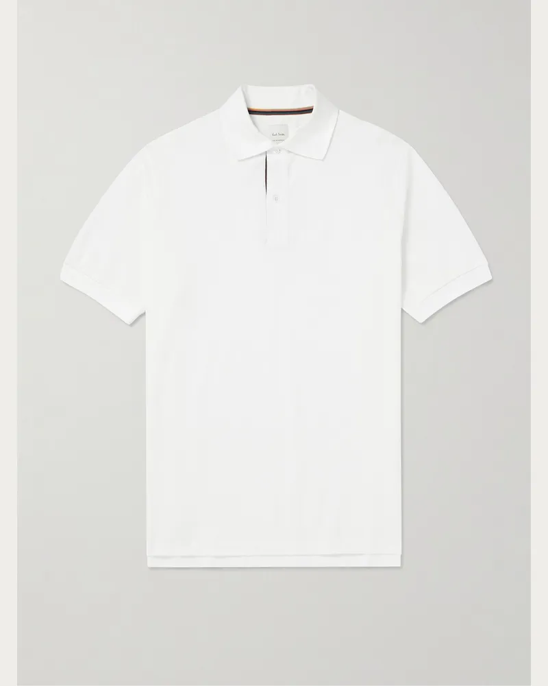 Paul Smith Cotton-Piqué Polo Shirt White