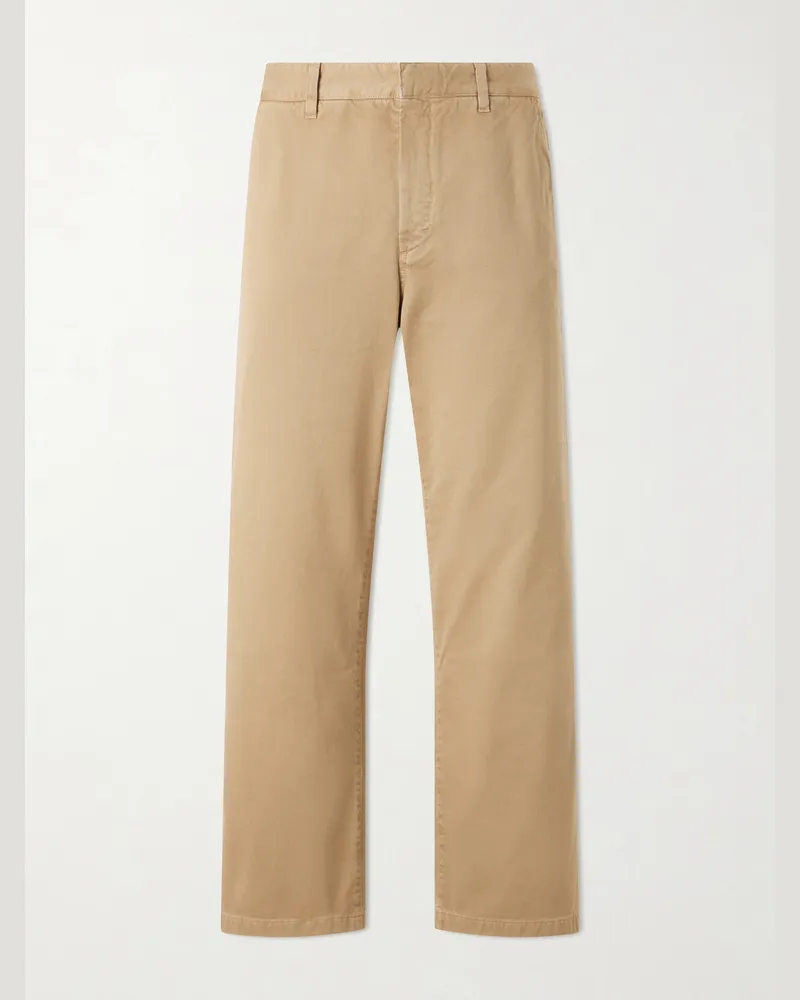 JEANERICA Genua Chino Straight-Leg Cotton Trousers Neutrals