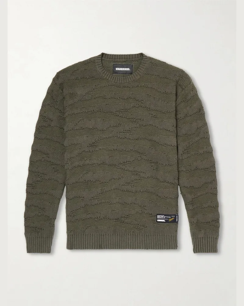 Neighborhood Pullover aus Baumwolle Grün