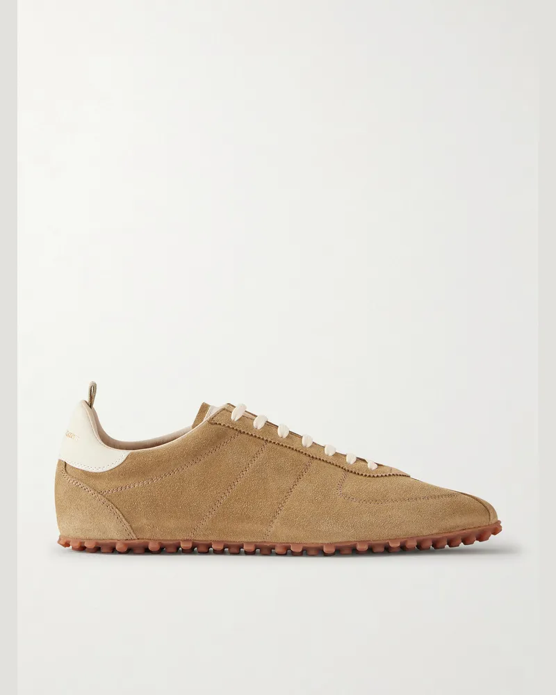 Officine Creative Italia Repertoire 001 Sneakers aus Veloursleder mit Lederbesatz Braun