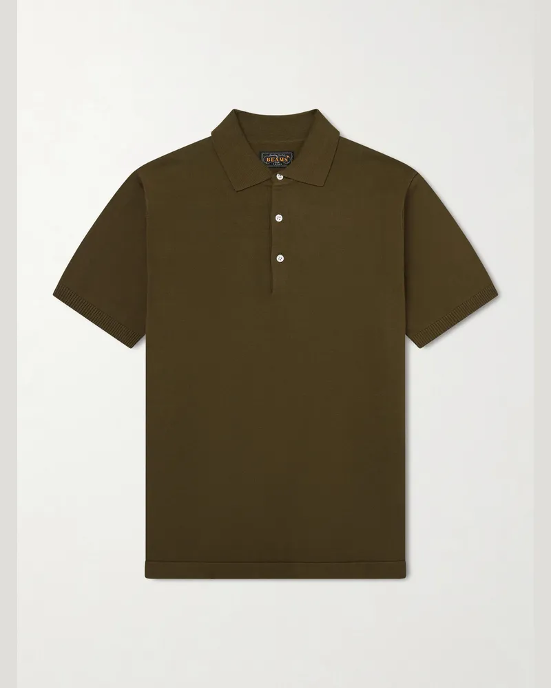Beams Plus Cotton Polo Shirt Green