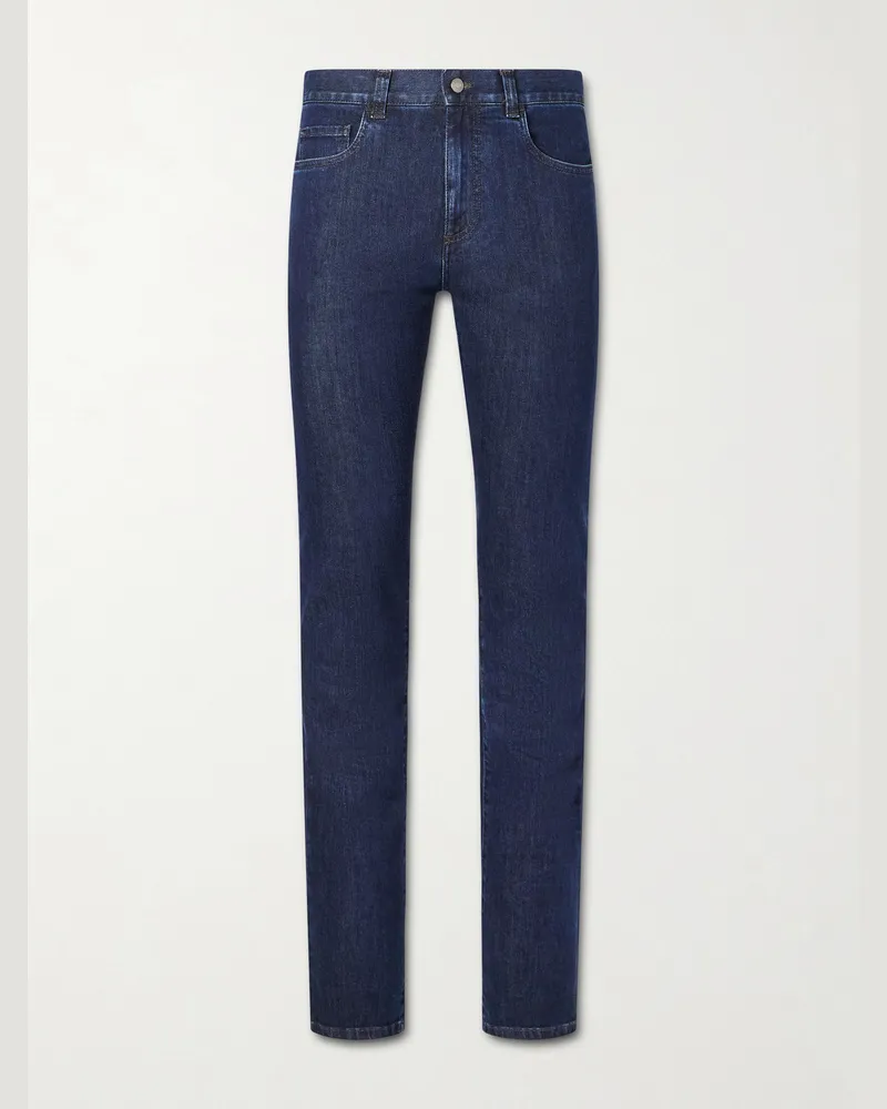Canali Slim-Fit Jeans Blue