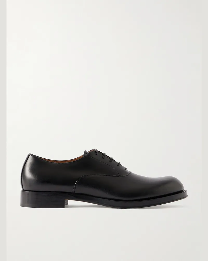 Dries van Noten Leather Derby Shoes Black