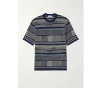 T-Shirt aus Jacquard-Strick aus Baumwolle