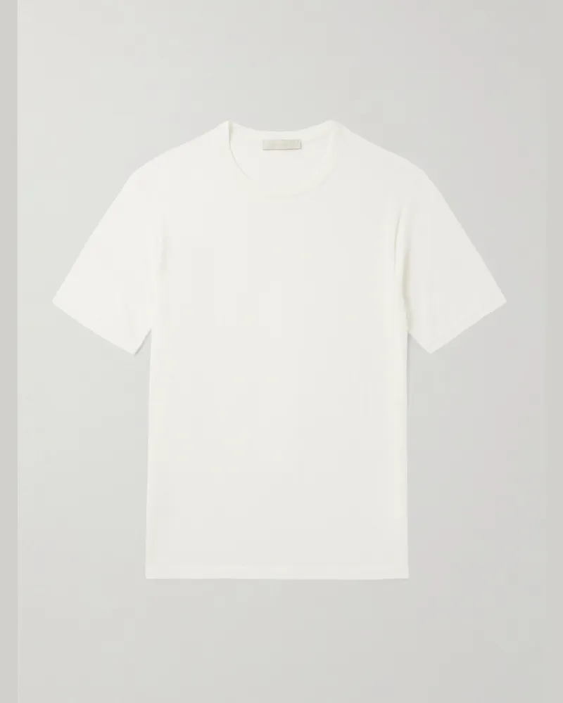 SAMAN AMEL T-Shirt aus Wolle Weiß