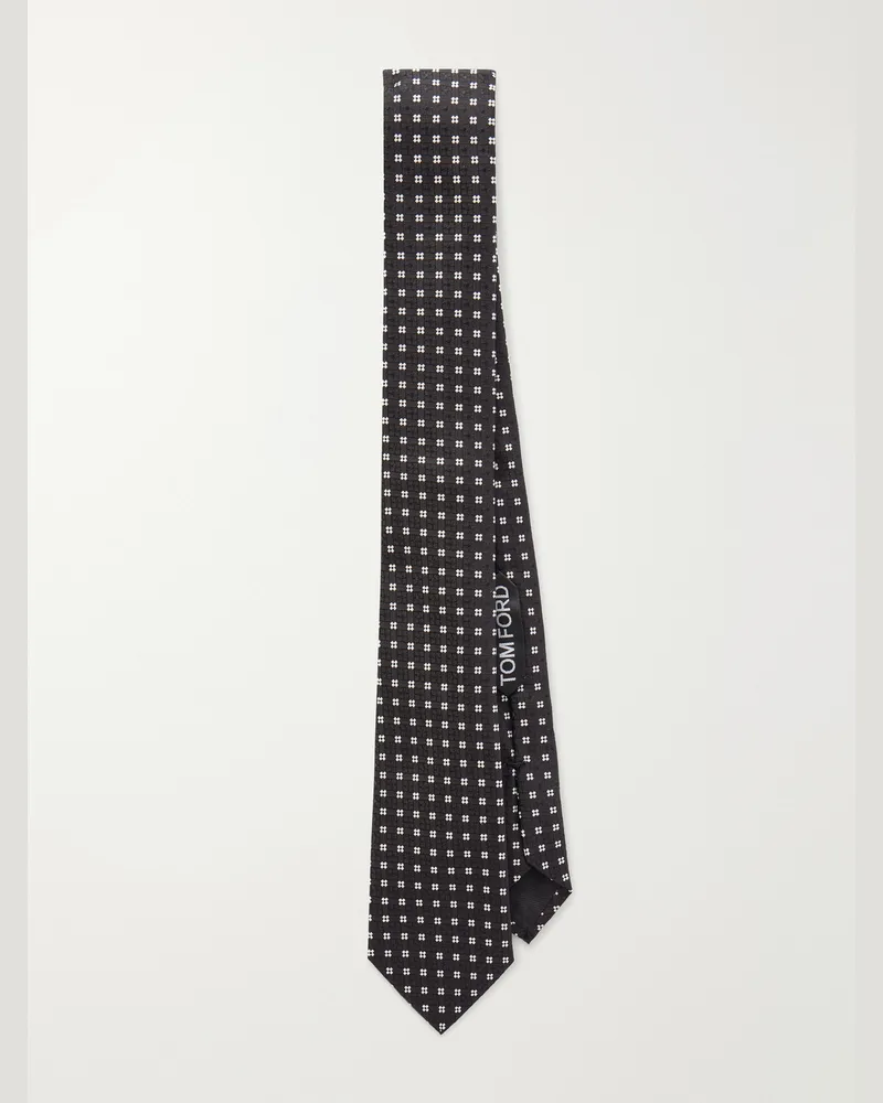 Tom Ford 6cm Silk-Jacquard Tie Black