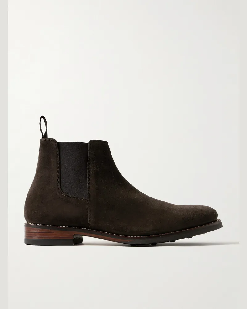 Grenson  Declan Chelsea Boots aus Veloursleder Braun
