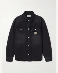 Carhartt WIP Harvey Hemdjacke aus Denim Schwarz