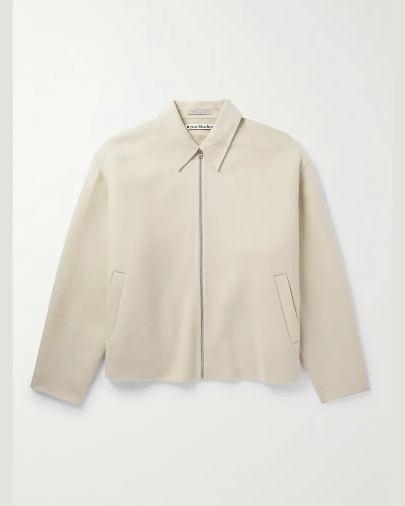 Acne Studios Doverio Jacke aus Wollflanell Neutral