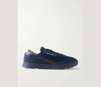 Larson Striped Mesh and Canvas Sneakers