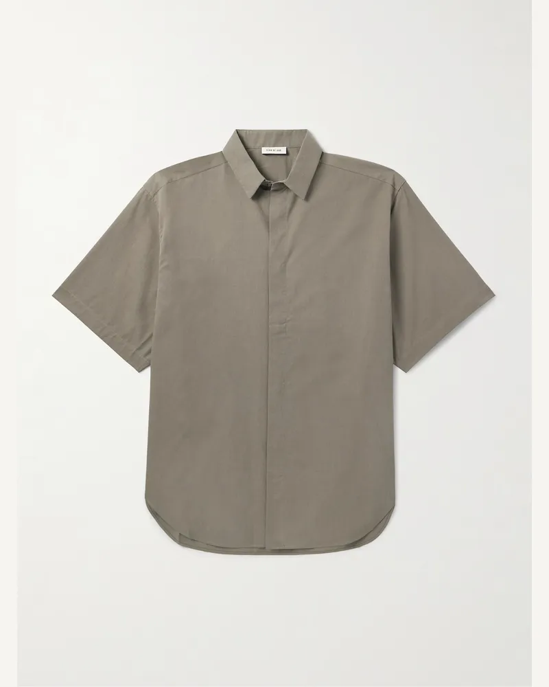 Fear of God Oversized-Hemd aus Twill aus einer Baumwoll-Lyocell-Mischung Grau