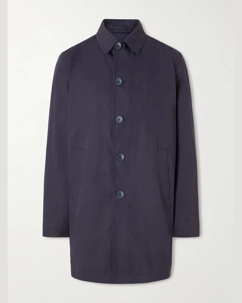 Herno Cotton-Gabardine Car Coat Blue