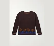 Fish School Intarsia-Knit Cotton Sweater