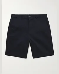 Club Monaco Maddox gerade geschnittene Shorts aus Twill aus einer Baumwollmischung Blau