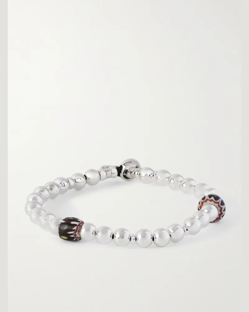 Mikia Silver Beaded Bracelet Silver
