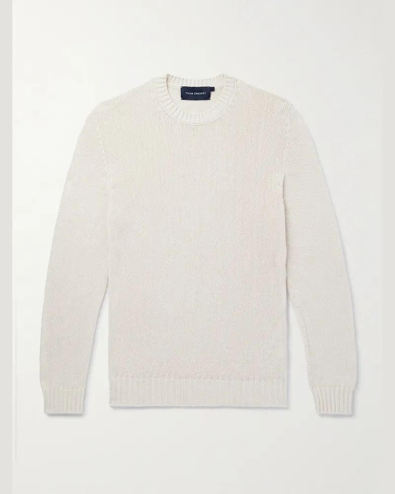 Thom Sweeney Silk Sweater Neutrals