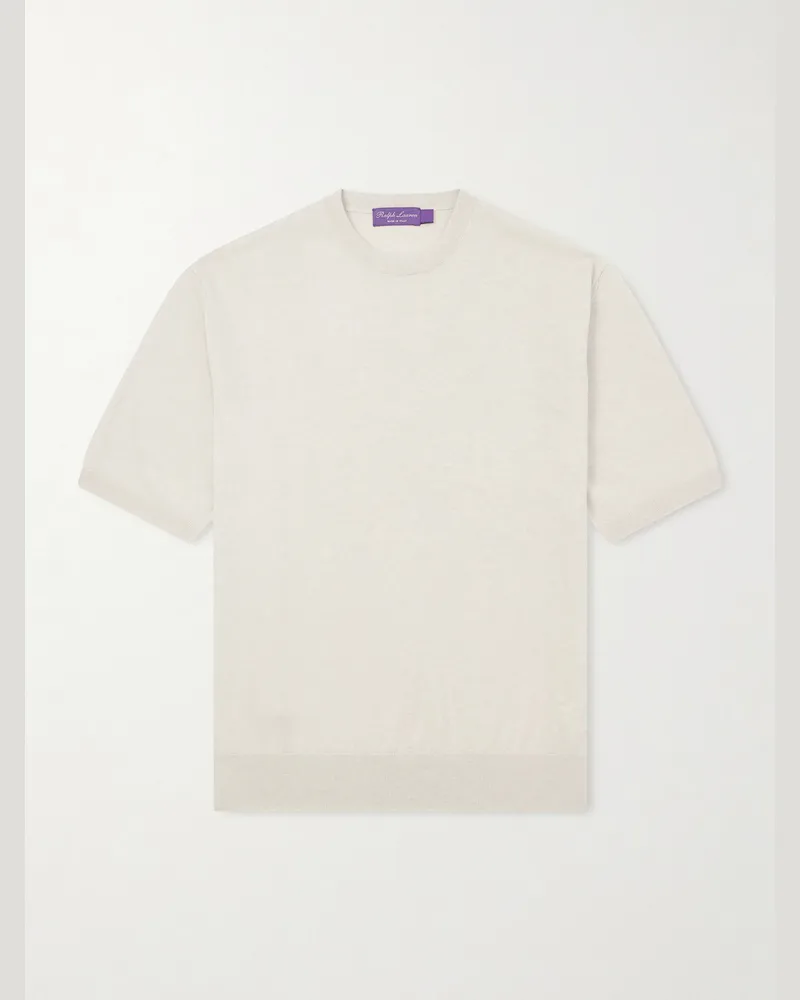 Ralph Lauren Cashmere-blend T-shirt Neutrals