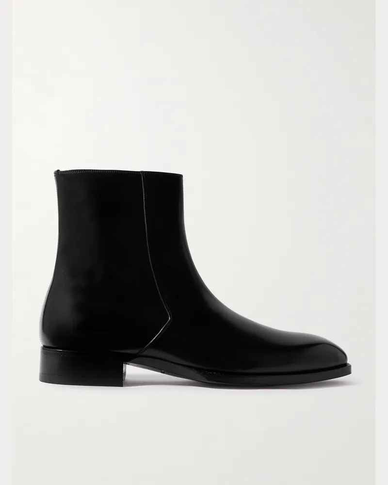 Tom Ford Elkan Leather Chelsea Boots Black