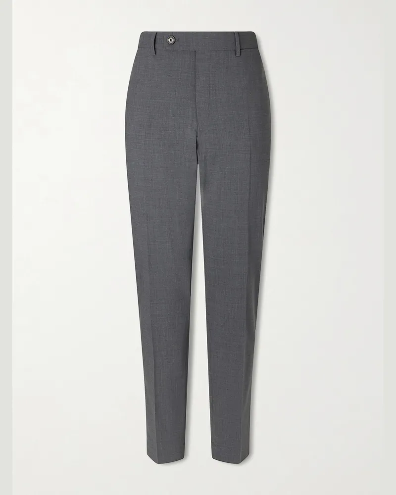 Slowear Tapered Virgin Wool-Blend Suit Trousers Gray