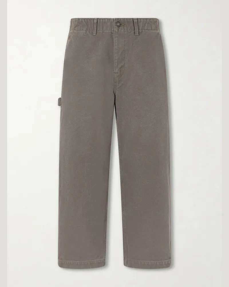 WTAPS ARMSTG2501 Straight-Leg Cotton-Canvas Trousers Brown