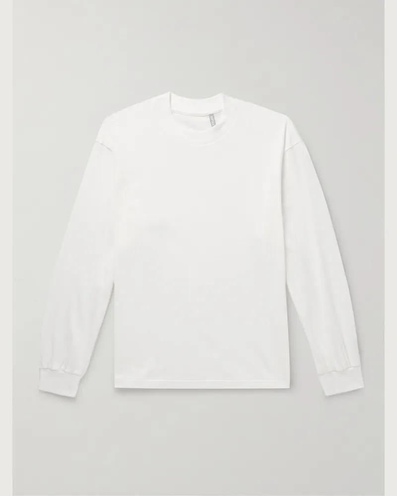 Kaptain Sunshine Suvin Supima Cotton-Jersey T-Shirt White