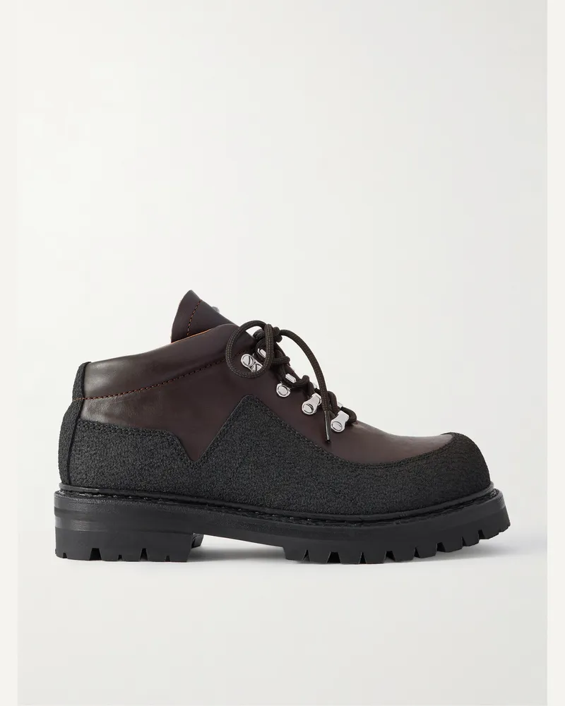 Our Legacy Quest Stiefel aus Leder mit Kevlarbesatz Braun