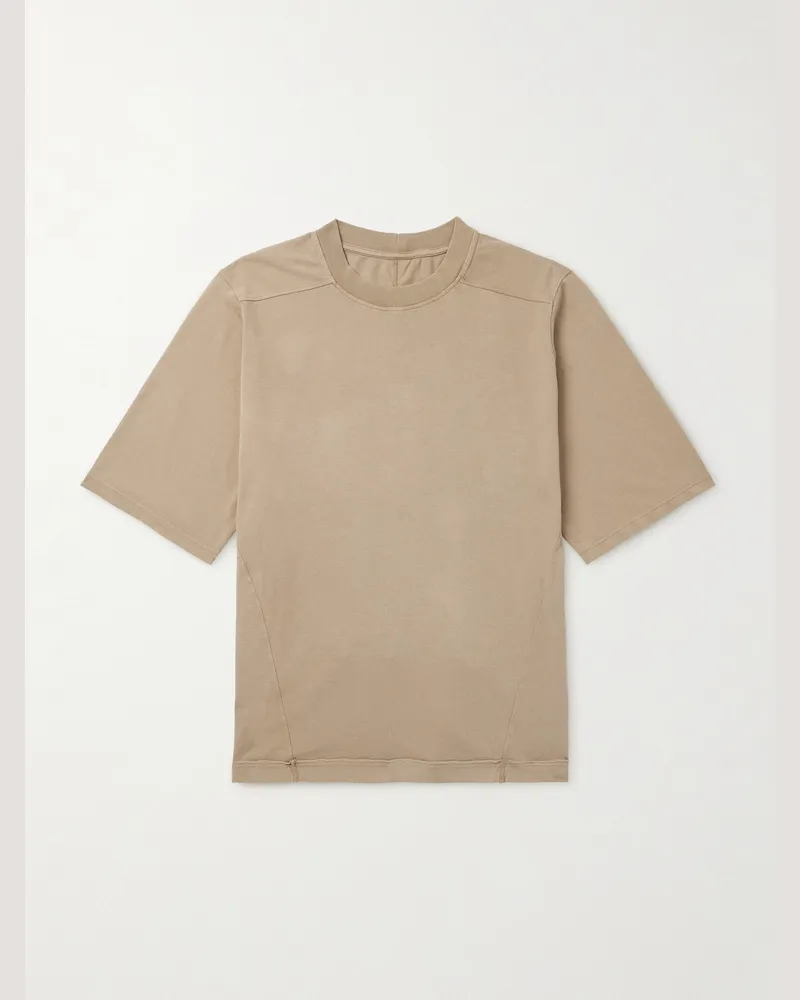 DRKSHDW by Rick Owens Walrus Garment-Dyed Cotton-Jersey T-Shirt Neutrals