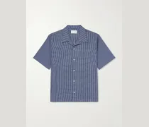 Logo-Embroidered Checked Cotton Bowling Shirt