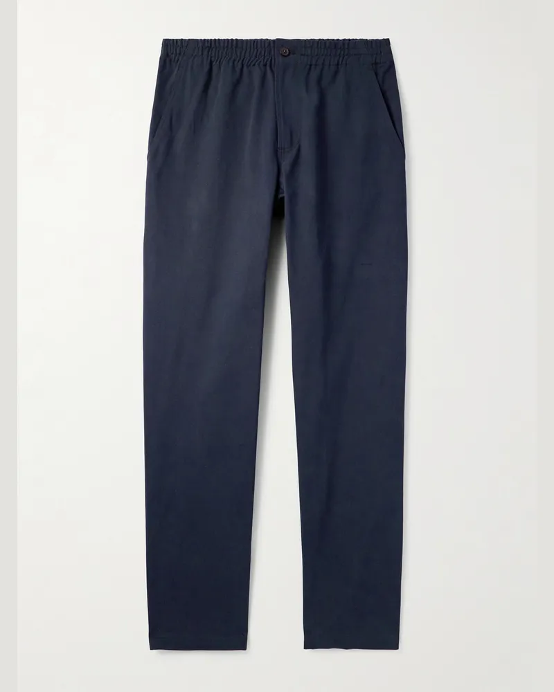 A.P.C. Chuck Straight-Leg Cotton-Twill Trousers Blue