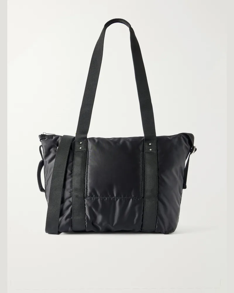 Rick Owens Trolley Canvas-Trimmed Shell Tote Black