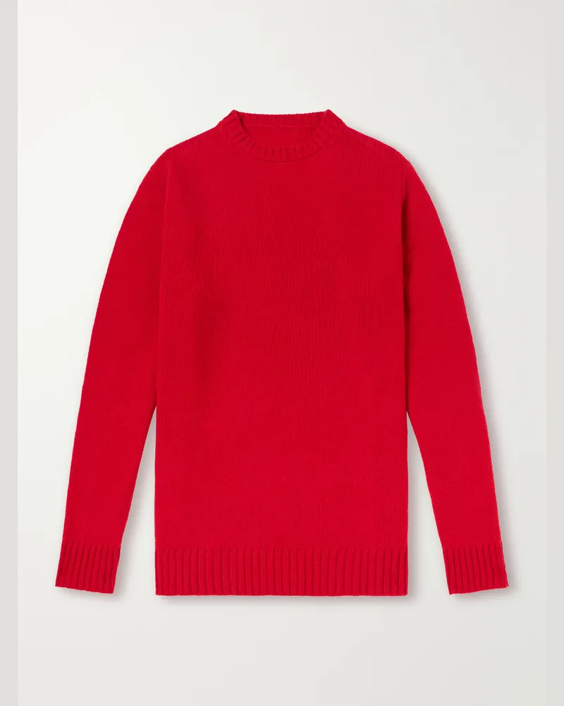 Anderson & Sheppard Super Soft Cashmere Sweater Red