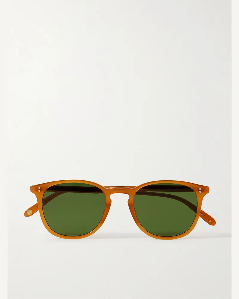 Garrett Leight Kinney Sonnenbrille mit rundem Rahmen aus Azetat Orange