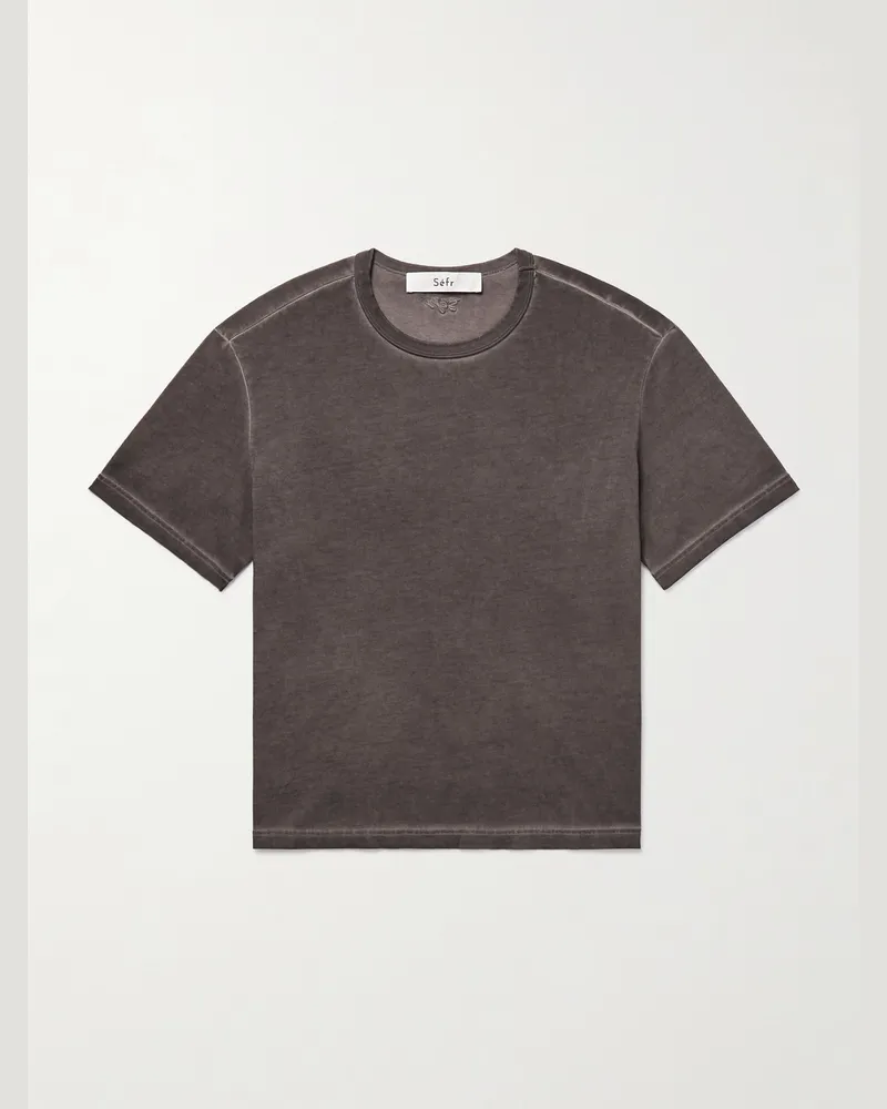 Séfr Mauro T-Shirt aus Biobaumwoll-Jersey Braun