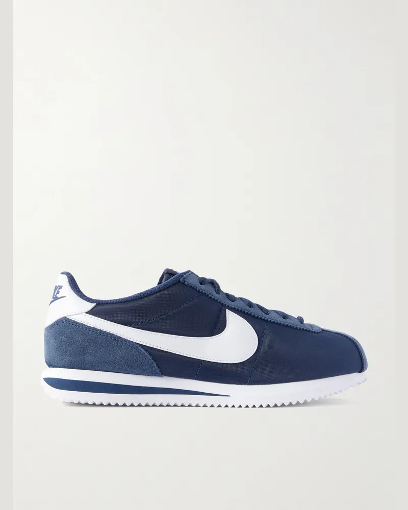 Nike Cortez Sneakers aus Shell mit Besatz aus Veloursleder und Leder Blau