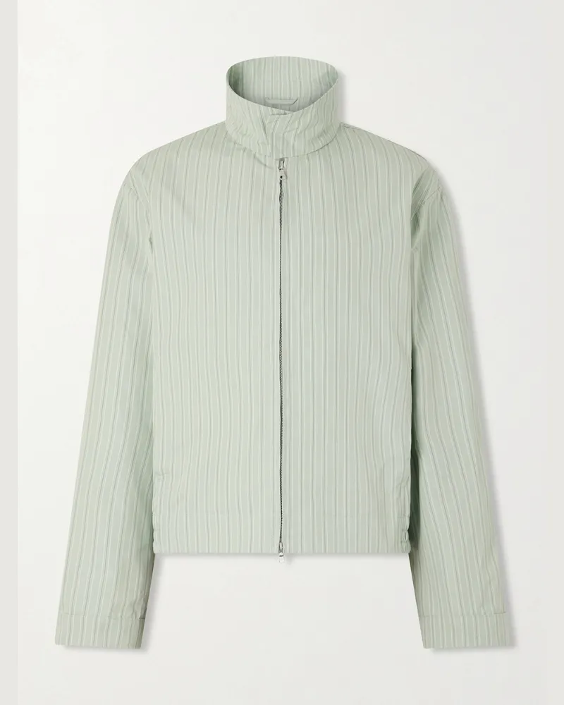 Dries van Noten Blouson aus Baumwolle mit Streifen Grün