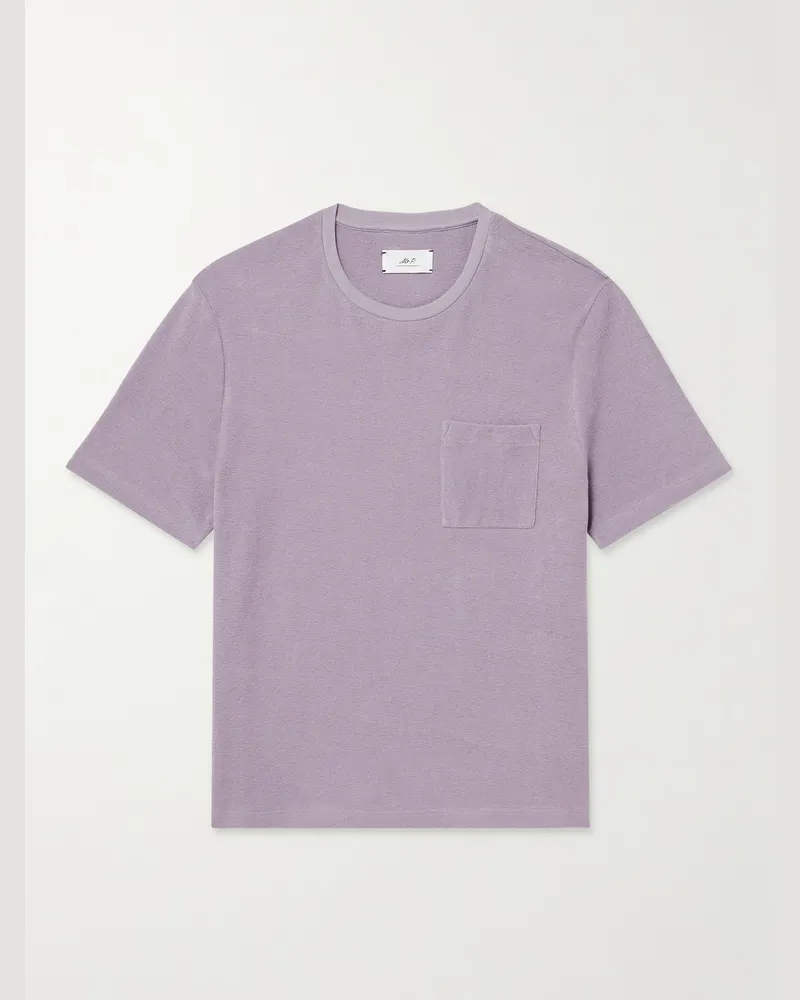 MR P. T-Shirt aus Biobaumwollfrottee Lila