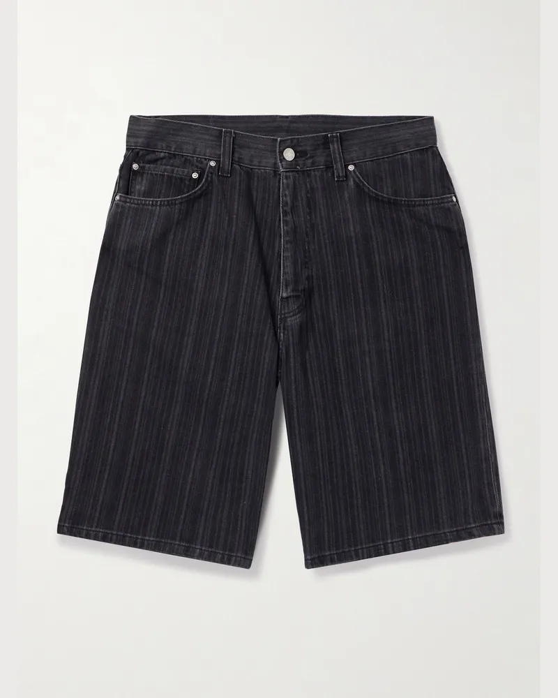 Carhartt WIP Rylan gerade geschnittene Hampton-Jeansshorts mit Streifen Schwarz