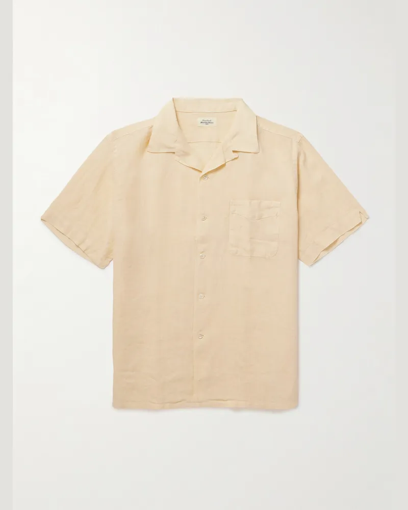 Hartford Palmito Mc Pat Hemd aus Leinen mit wandelbarem Kragen Neutral