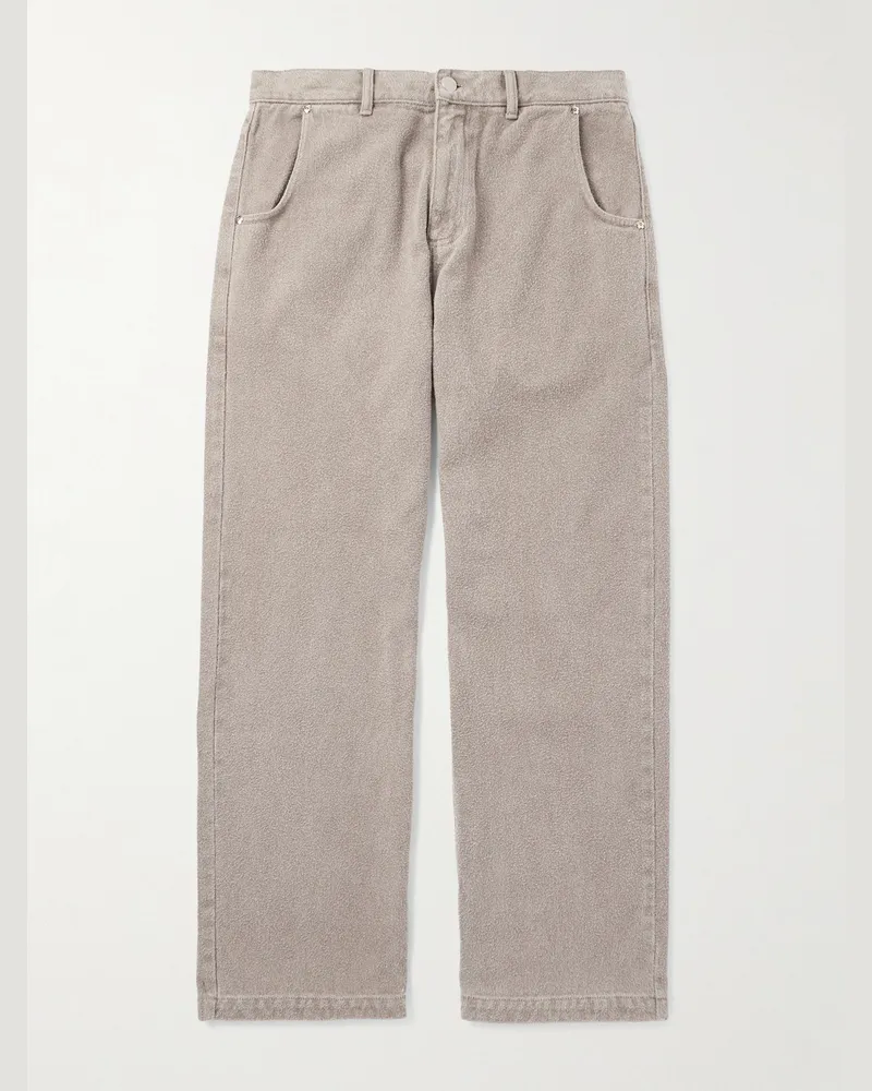 Mfpen Straight-Leg Brushed Organic Jeans Neutrals