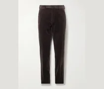 Schmal geschnittene Cordhose aus einer Baumwollmischung