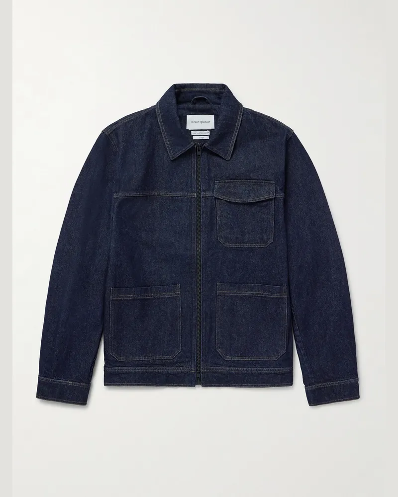 Oliver Spencer Hardwick Jeansjacke Blau