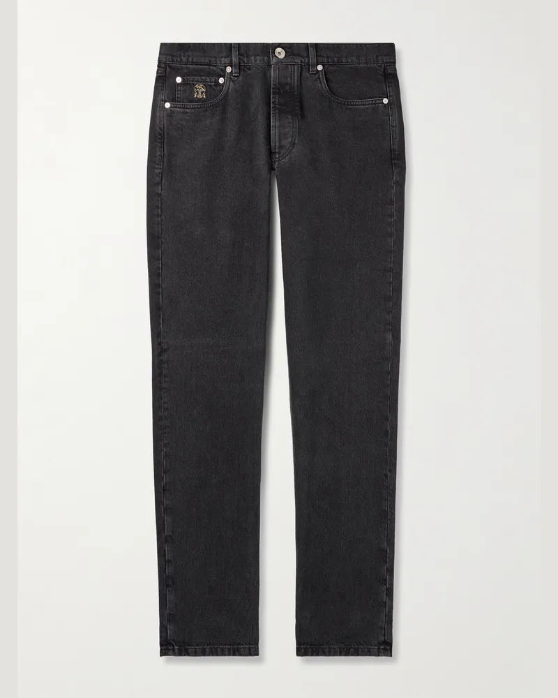Brunello Cucinelli Gerade geschnittene Jeans Schwarz