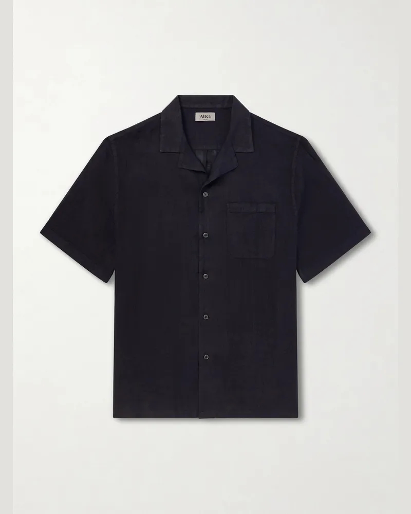 Altea Hadley Hemd aus Leinen Blau