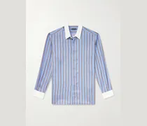 Gestreiftes Hemd aus Seide