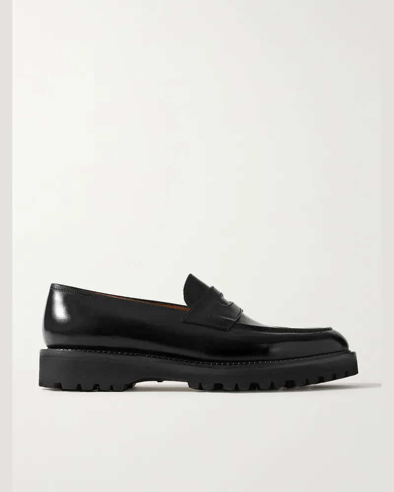 John Lobb Lopez New Standard Leather Penny Loafers Black