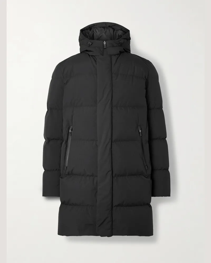 Herno Slim-Fit Quilted Shell Hooded Down Parka Black
