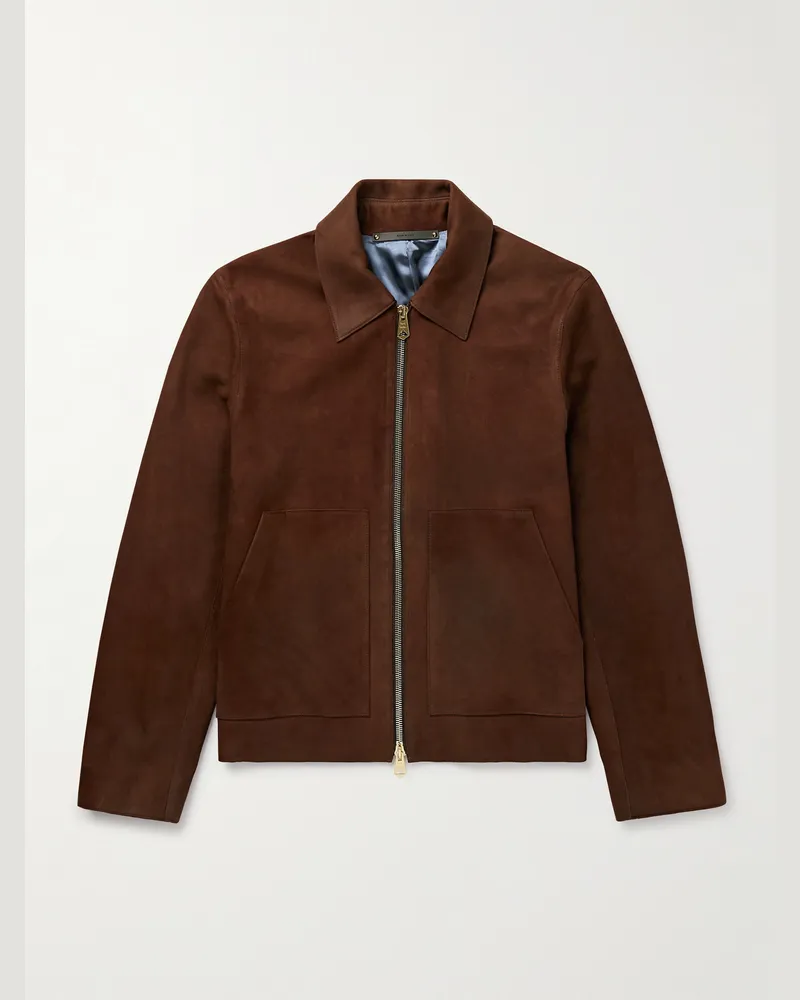Paul Smith Jacke aus Veloursleder Braun