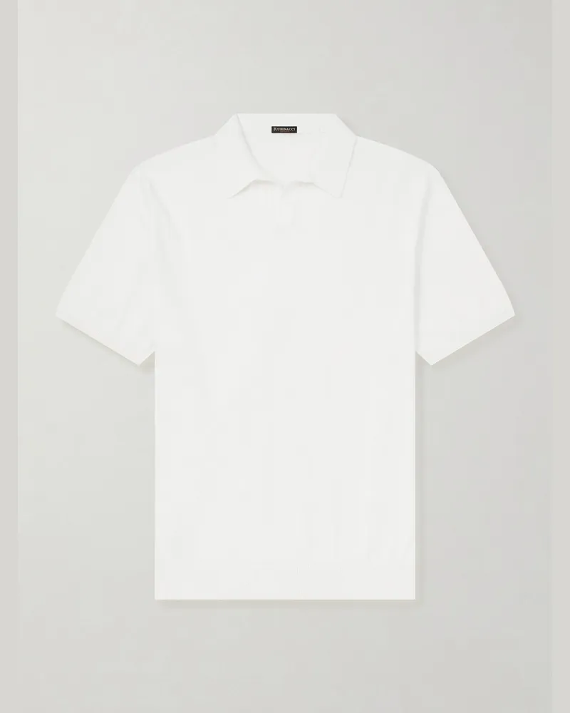 Rubinacci Cotton Polo Shirt White