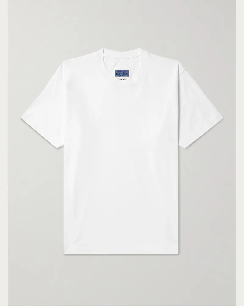 Blue Blue Japan T-Shirt aus Baumwoll-Jersey Weiß