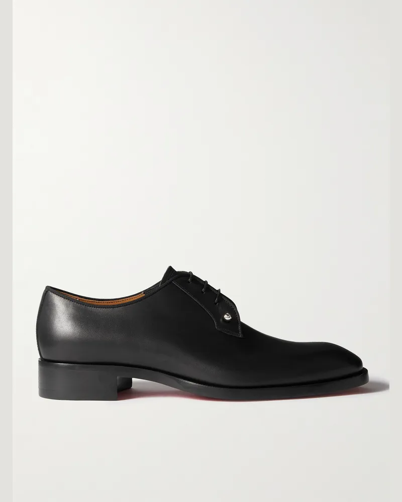 Christian Louboutin Chambeliss Derby-Schuhe aus Leder mit Ripsband und Verzierung Schwarz